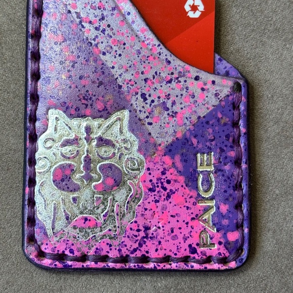 geometric purple card wallet - Picture 3 of 4